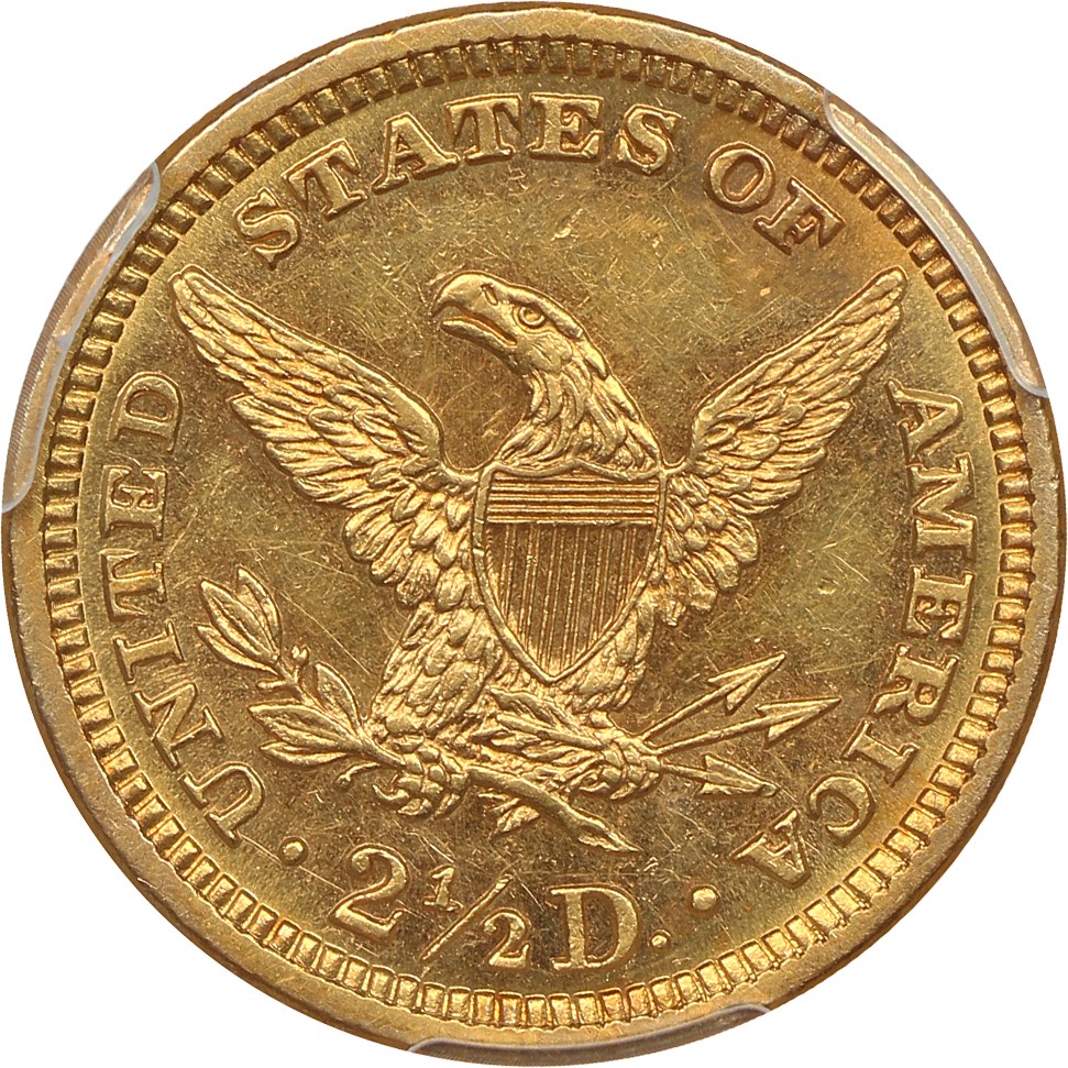 image for: 1884 $2 1/2 PCGS AU58