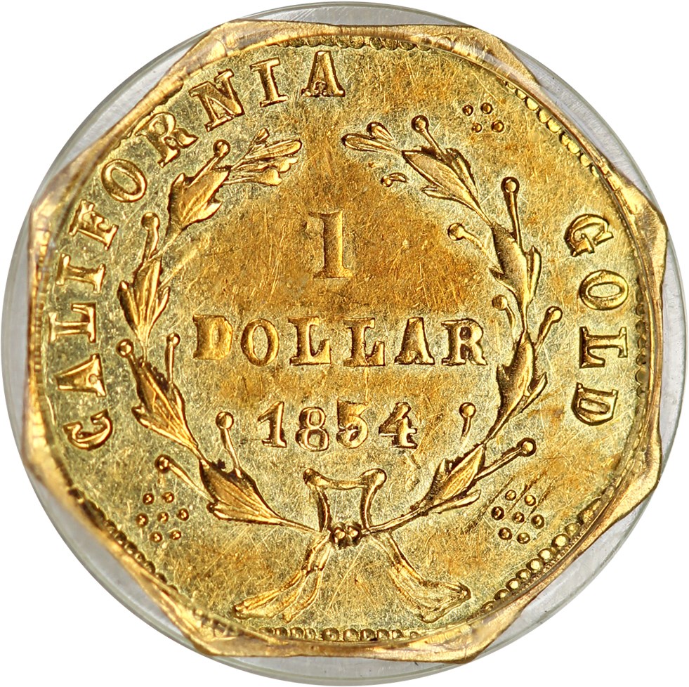 image for: 1854 Cal. Gold $1 PCGS AU55 (BG-532)