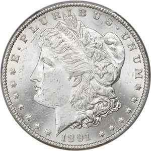 image for: 1891-CC $1 PCGS MS63