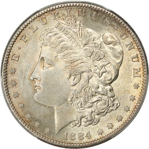 image for: 1884-S $1 PCGS AU58