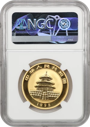 image for: China: 1993 Gold Panda 100 Yuan NGC MS69 (Large Date)