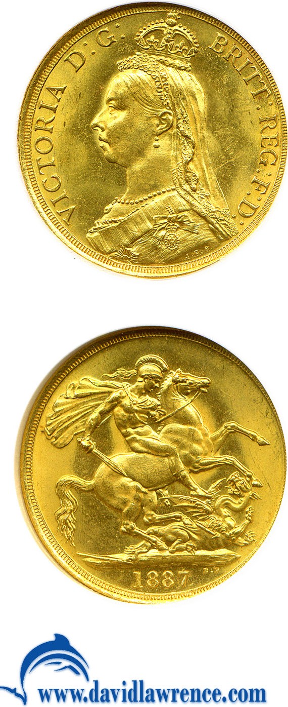image for: Great Britain: 1887 2 Sov  NGC MS63 (S-3865)