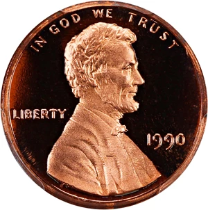 image for: 1990 No S 1c PCGS Proof 69 RD DCAM