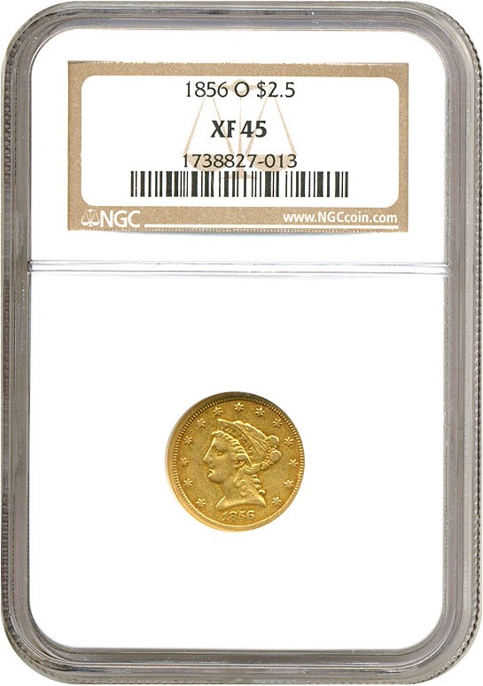 image for: 1856-O $2 1/2  NGC XF45