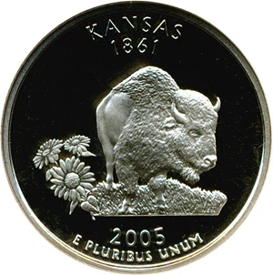 image for: 2005-S 25c Kansas NGC Proof 69 UCameo