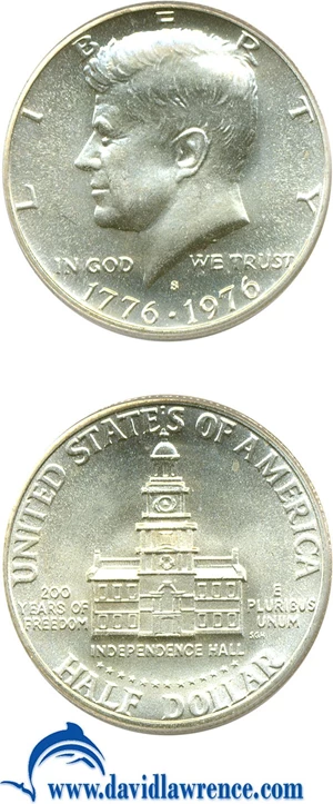 image for: 1976-S 50c Silver PCGS MS68