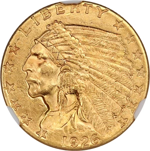 image for: 1926 $2 1/2 NGC MS63