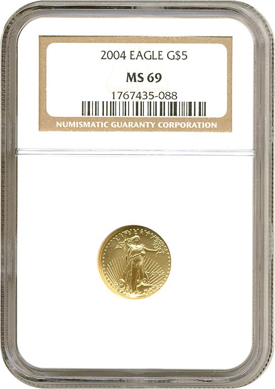 image for: 2004 $5 Gold Eagle NGC MS69 