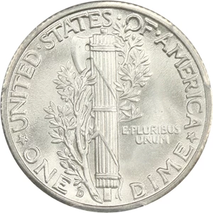 image for: 1942/1-D 10c PCGS/CAC MS66+ FB