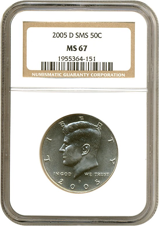 image for: 2005-D 50c Satin Finish NGC MS67 