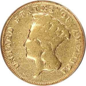 image for: 1878 $3 ANACS VG-08 Details (Ex-Jewelry)