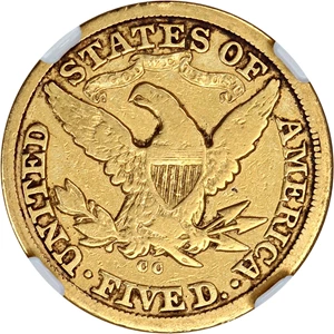 image for: 1880-CC $5 NGC VF Details (Improperly Cleaned)