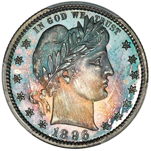 image for: 1896 25c PCGS Proof 67+ CAM