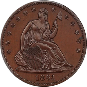 image for: Pattern: 1861 P50c PCGS Proof 64 BN (J-280) ex: Simpson