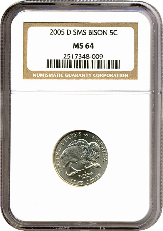 image for: 2005-D 5c Bison - Satin Finish  (SMS) NGC MS64 