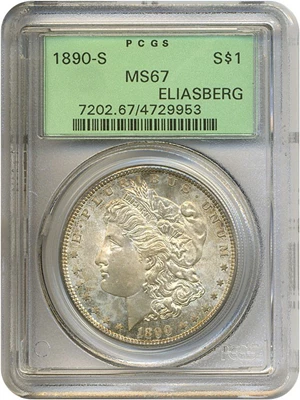 image for: 1890-S $1 PCGS MS67
