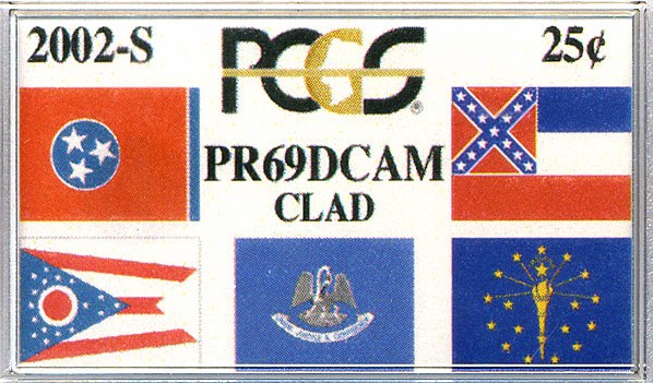 image for: 2002-S 25c State Quarters Proof Set - Clad (5 coins) PCGS Proof 69 DCameo