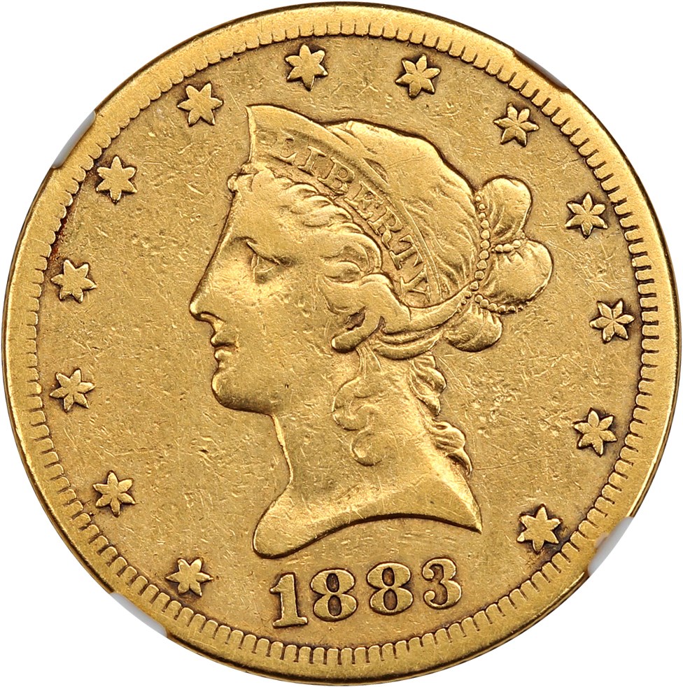 image for: 1883-CC $10 NGC Fine Details (Cleaned)