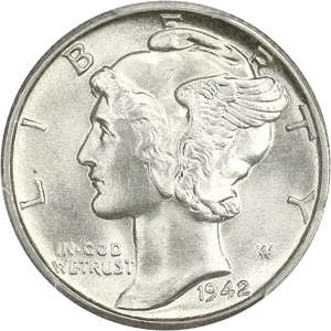 image for: 1942/1-D 10c PCGS/CAC MS66+ FB