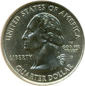 image for: 2004-D 25c Wisconsin - Extra Leaf Low NGC MS65