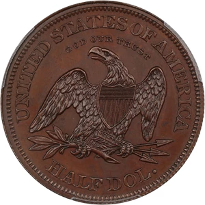 image for: Pattern: 1861 P50c PCGS Proof 64 BN (J-280) ex: Simpson