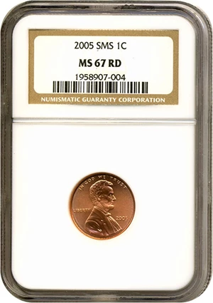 image for: 2005 1c SMS NGC MS67 RD