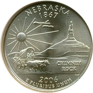 image for: 2006-D 25c SMS Nebraska NGC MS67