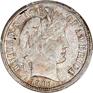 image for: 1901-S 10c PCGS/CAC MS67