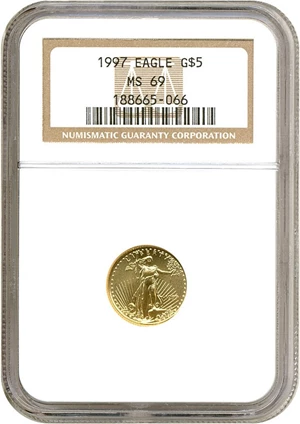 image for: 1997 $5 Gold Eagle NGC MS69