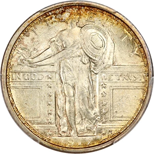 image for: 1917-D Type 1 25c PCGS MS66+ FH