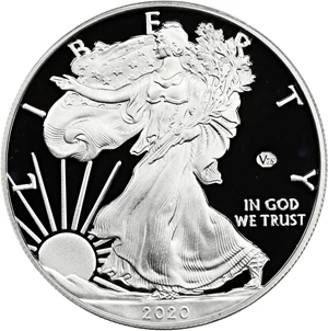image for: 2020-W Silver Eagle $1 PCGS Proof 69 DCAM (v75 Privy End of WWII Anniversary)