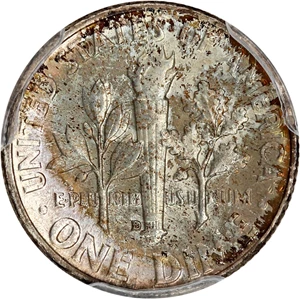 image for: 1957-D 10c PCGS MS67 FB