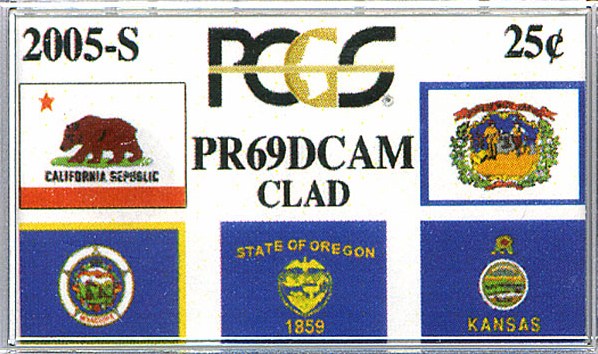 image for: 2005-S 25c State Quarters Proof Set - Clad (5 coins) PCGS Proof 69 DCameo