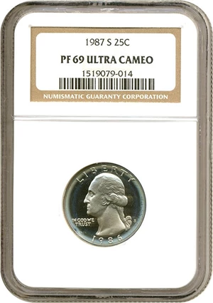 image for: 1987-S 25c NGC Proof 69 UCameo