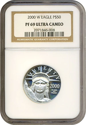 image for: 2000-W $50 Platinum Eagle NGC Proof 69 UCameo