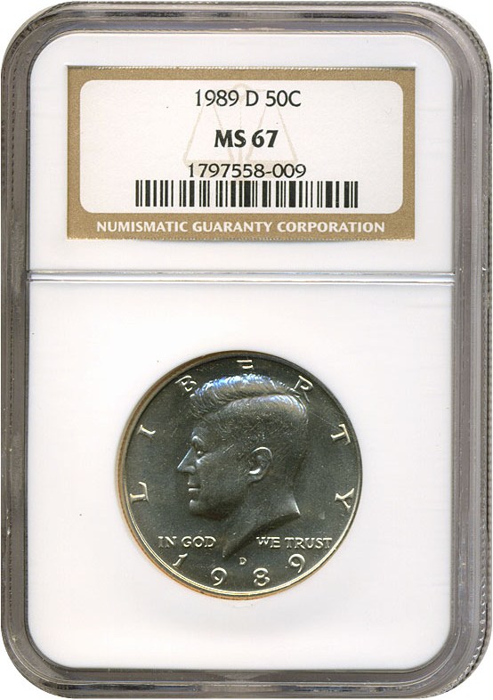 image for: 1989-D 50c  NGC MS67 