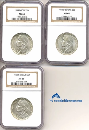 image for: 1938-PDS Set Boone NGC MS66