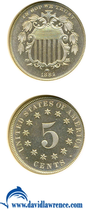 image for: 1881 5c NGC Proof 67