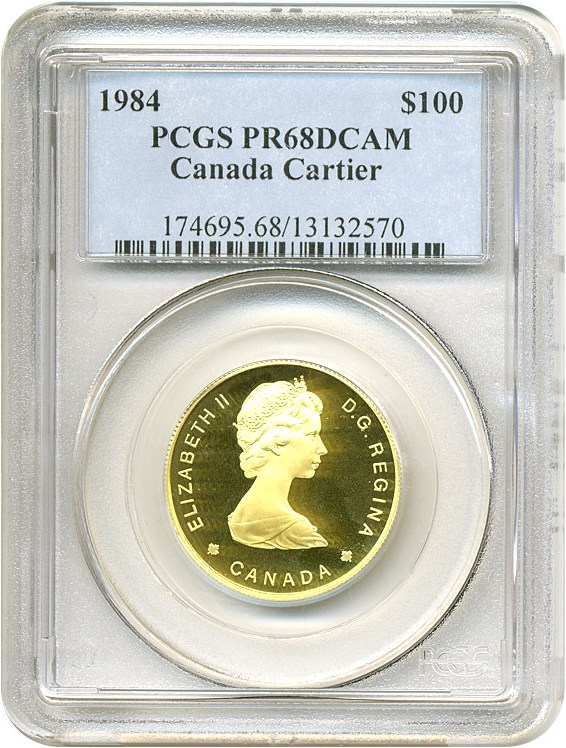 image for: Canada: 1984 $100 Cartier PCGS Proof 68 DCam