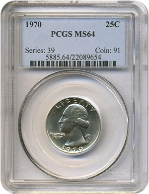 image for: 1970 25c PCGS MS64