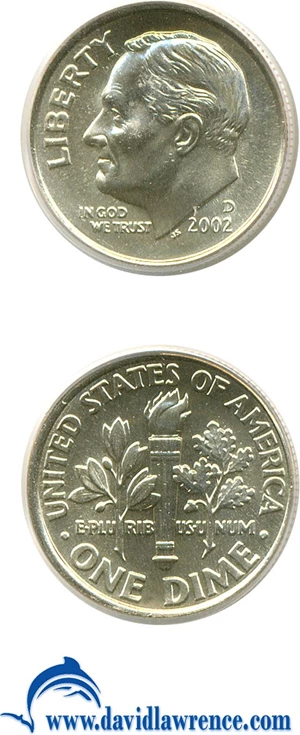 image for: 2002-D 10c PCGS MS67
