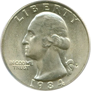image for: 1984-P 25c PCGS MS66