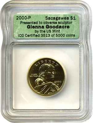 image for: 2000-P Sac $1 Goodacre Presentation ICG Unc.