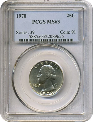 image for: 1970 25c PCGS MS63