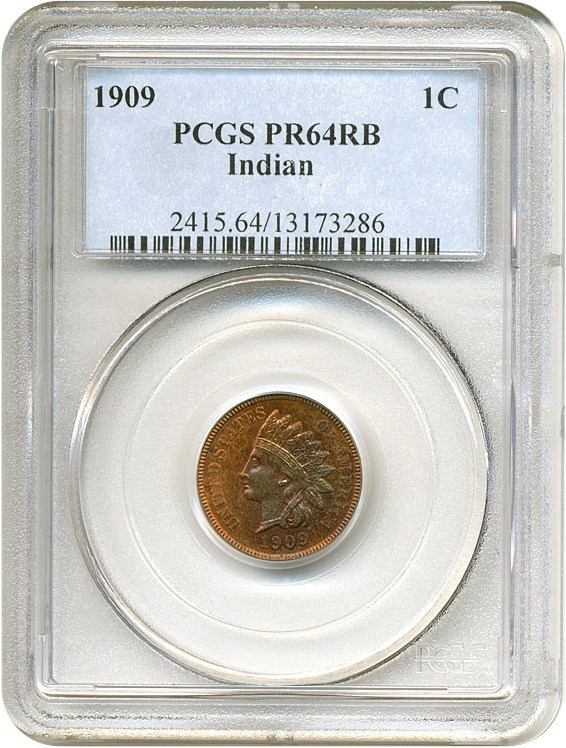 image for: 1909 1c Indian PCGS Proof 64 RB