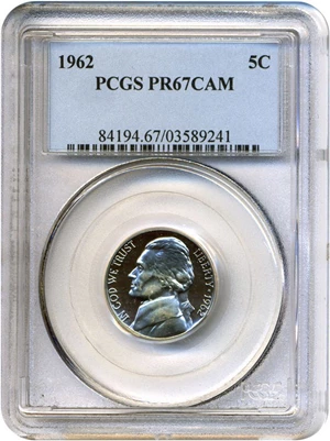 image for: 1962 5c PCGS Proof 67 Cameo *Color*