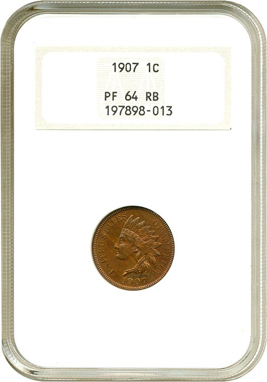 image for: 1907 1c  NGC Proof 64 RB