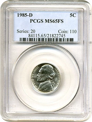 image for: 1985-D 5c PCGS MS65 FS