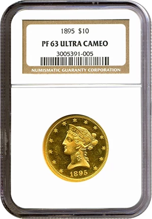 image for: 1895 $10 NGC Proof 63 UCameo