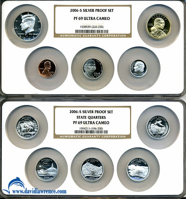 image for: 2006-S Silver 1c -- $1 Proof Set (10 Coins) Multi-Coin Holder NGC Proof 69 DCameo